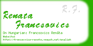 renata francsovics business card